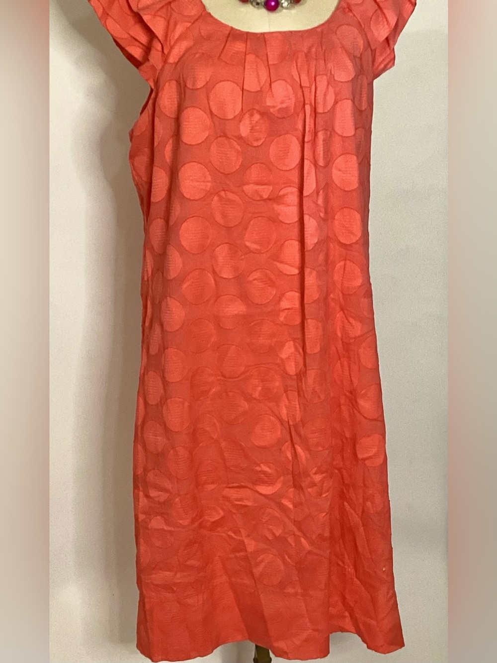 Rabbit Rabbit Rabbit Deep Coral Midi Dress - Picture 3 of 10